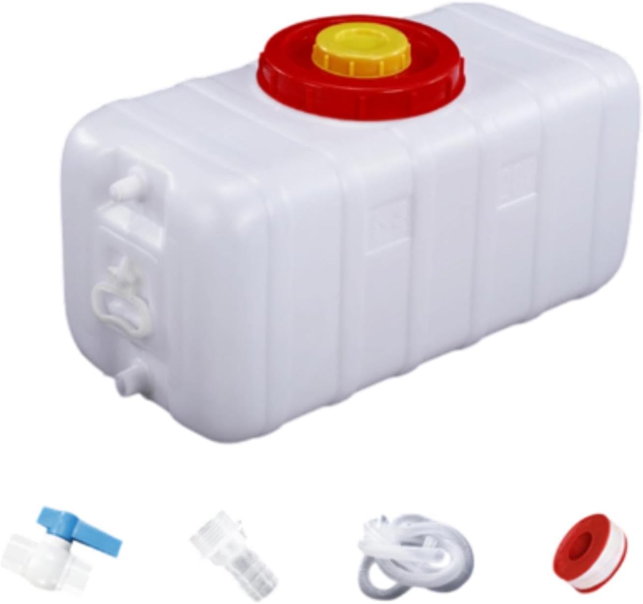 pistro Portable Horizontal Water Container Kit Leakproof Camping Jug for Picnic Fishing Hiking Travel Driving- Double Lid 100L