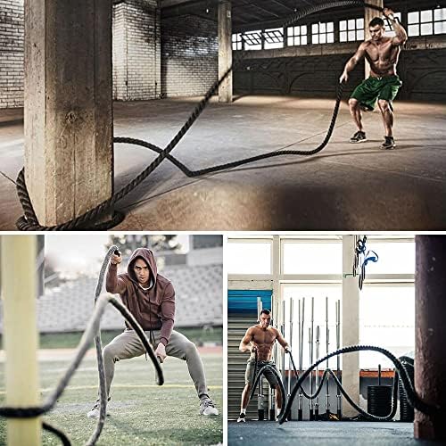 Yaheetech Battle Rope 9.2M Heavy Exercise Ropes 38mm Strength Training Ropes Battling Ropes for Home Gym Strength Workout