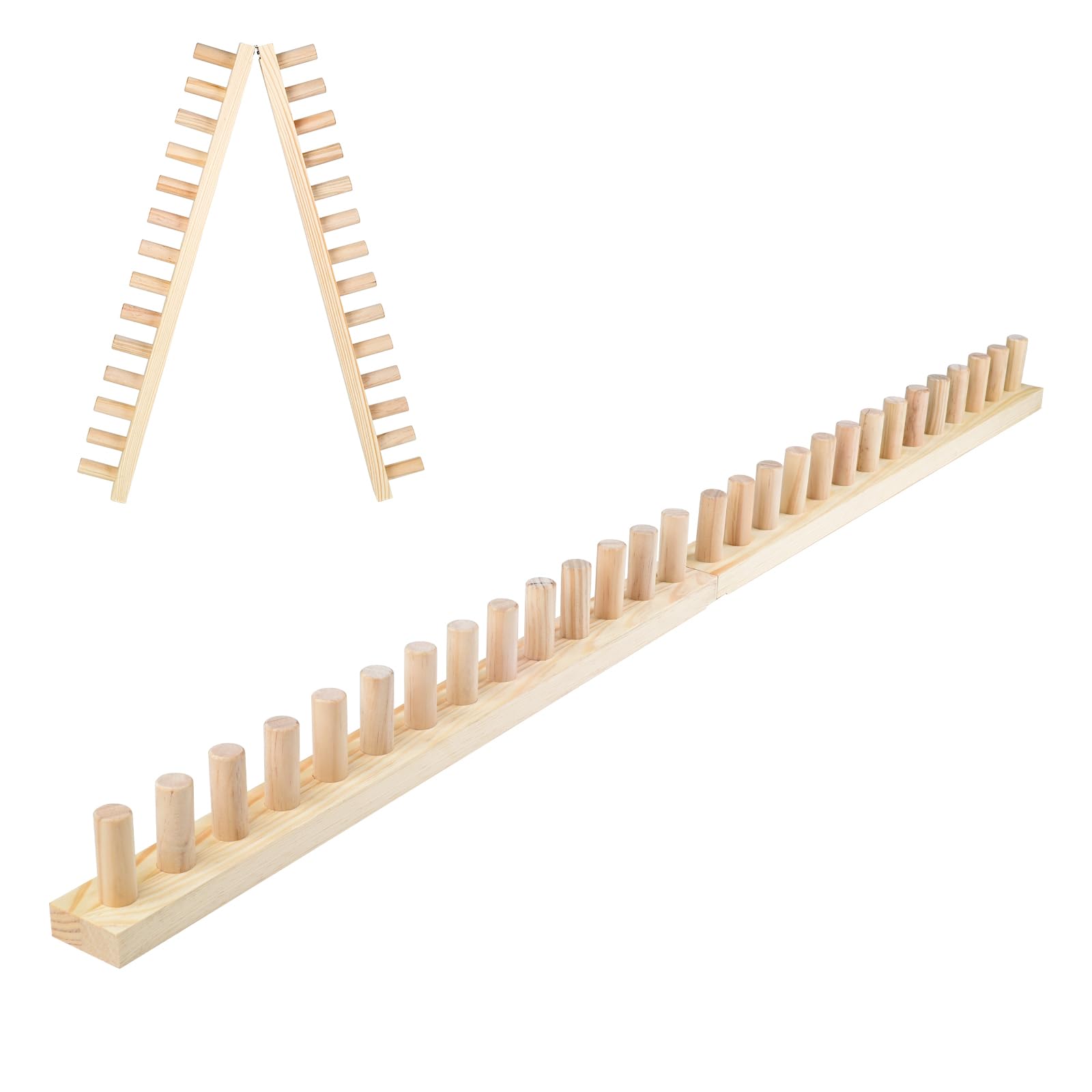 qwm chunky blankets loom knitting looms long installation free and adjustable foldable portable extra loom large 38,48,60, 72,84,96 inch (48inch)