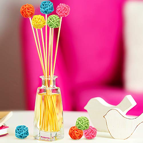 15 Pieces Wicker Rattan Balls Orbs Vase Fillers Rattan Sphere Ball For Bowl Centerpiece Easter Day Valentine's Holiday Aromatherapy Table Banquet Decoration 1.6 Inch (Red, White, Blue) #TOP4