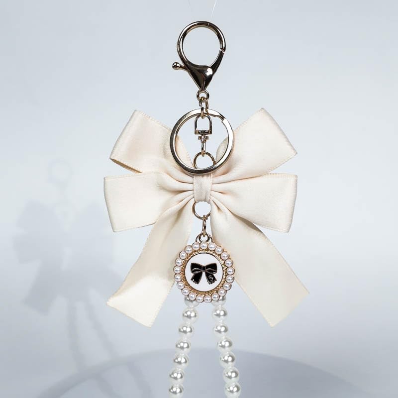 3 Pcs Bag Extender Chain Ribbon Bow Keychain Extender Bag Strap Pearl Purse Chain Purse Charms Accessories for Bag - Image 3
