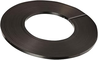 300’x 1/2”Steel Strapping Coil, 0.02" Thick, Black Packaging Steel Strapping Roll, 1500 lbs Break Strength, Anti-Corrosive, Tensile Strength for Heavy Loads, Pallet Transportation