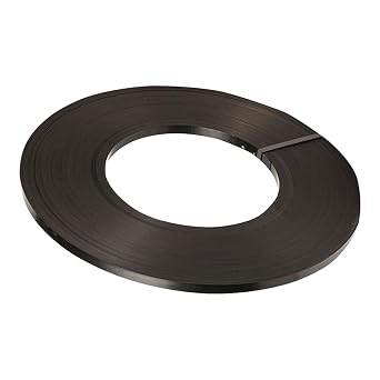 300x 1/2Steel Strapping Coil, 0.02" Thick, Black Packaging Steel Strapping Roll, 1500 lbs Break Strength, Anti-Corrosive, Tensile Strength for Heavy Loads, Pallet Transportation