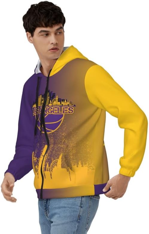 Basketball Custom Full-Zip Hoodies for Men Personalized Sweatshirts Customized Hoodie with Name Numbers Fans Gifts