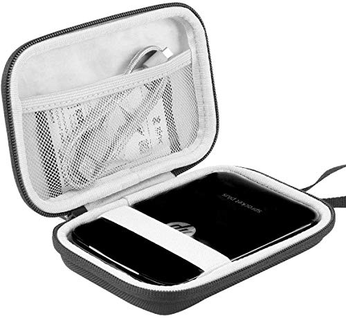 Khanka EVA Duro Caso Recorrido Bolso Funda Estuche Case para HP Sprocket Plus /hp sprocket select Impresora Fotográfica Portátil (Blanco/negro)