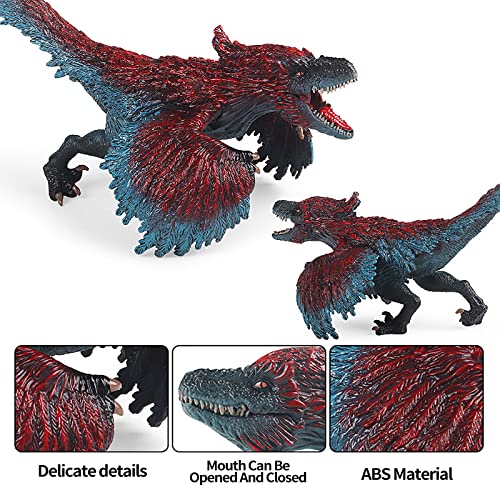 Pyroraptor Dinosaur Action Figure, 9.4In Collection Dino Toys With Movable Mouth, Cretaceous With Movable Pyroraptor Dinosaur Toy, Realisitic Dinosaur Toys For Boys And Girls #TOP1