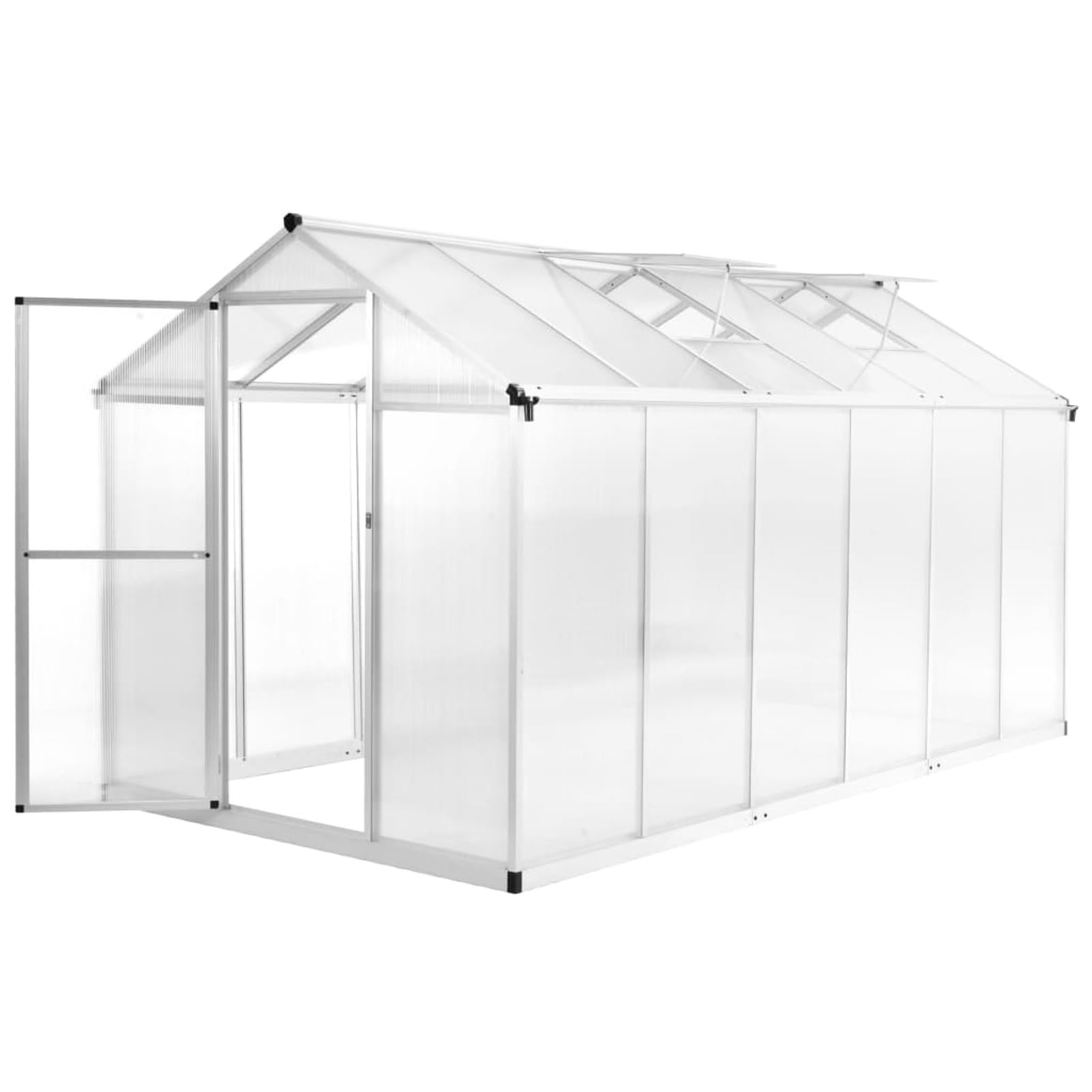 Homgoday Szklarnia ogrodowa, aluminiowa szklarnia 362 x 190 x 195 cm 13,41 m³, szklarnia ogrodowa szklarnia ogród warzywny szklarnia balkonowa szklarnia do ogrodu szklarnia do roślin