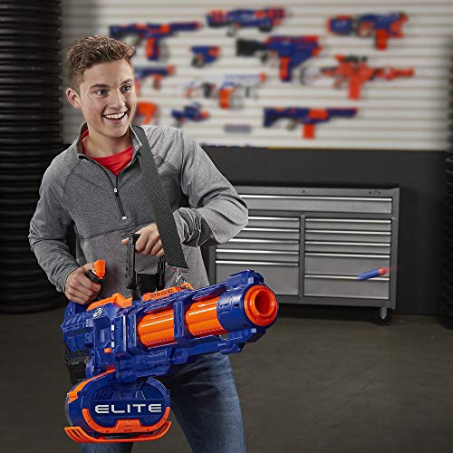 Image of Nerf Elite Titan CS-50 Toy Blaster, Fully Motorized, 50-Dart Drum, 50 Elite Darts, for Kids, Teens, Adults