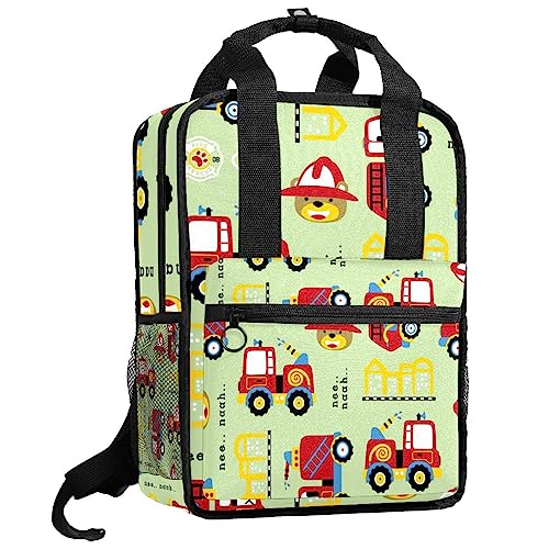 Sac à dos camion pompier pour garçons et filles multicolore 35cm