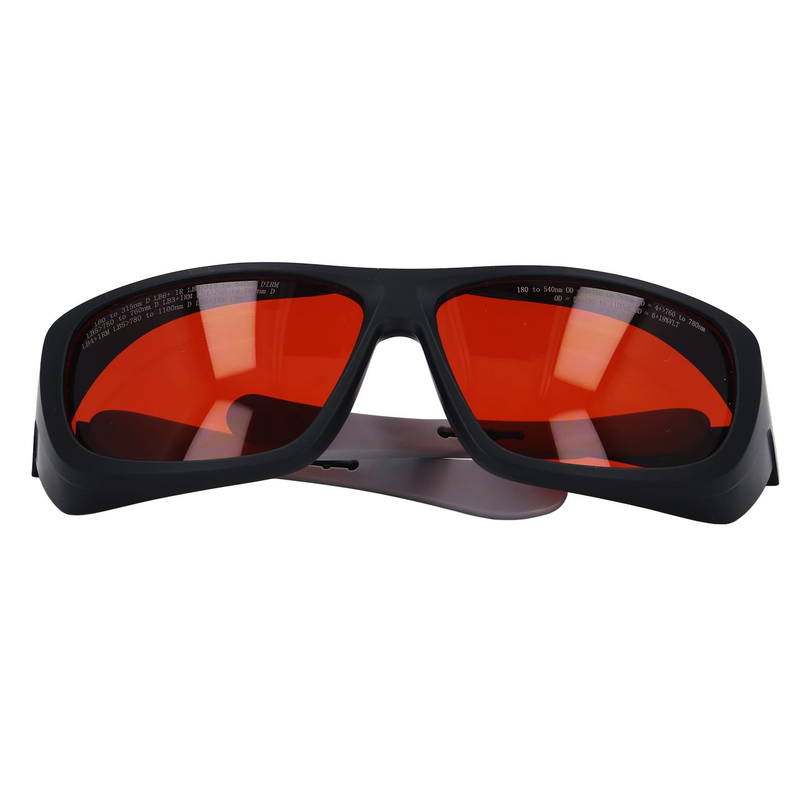 Laserowe okulary ochronne dla długości fali 180–540 nm i 750–1100 nm, gogle ochronne PC z szybką reakcją na światło i wysokim tłumieniem, ochrona oczu z białą ramką dla techników