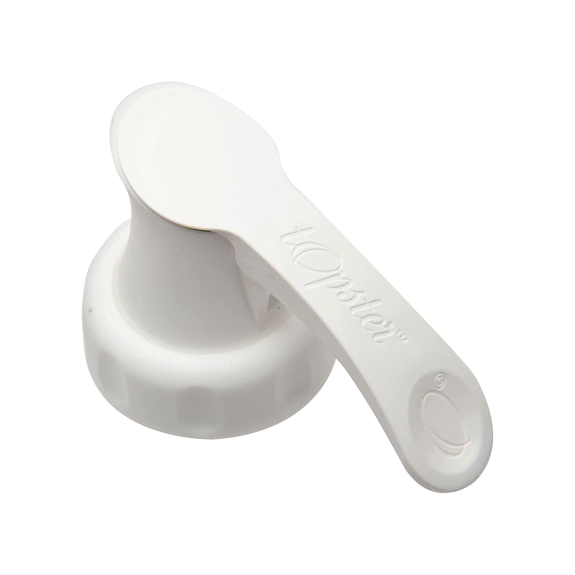 Topster Milk Top Pourers (White) - Milk Bottle Pourers for Plastic Bottles, for Semi-Skimmed Milk Plastic Bottles, Eliminates Spillage, Mess & Drips Around The Kitchen & Fridge, (Pack of 1)