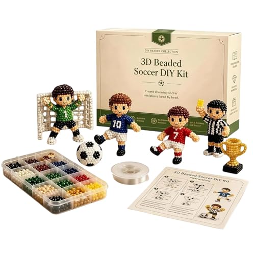 Cuentas DIY de jugador de fútbol 3D para decorar tu escritorio con estilo