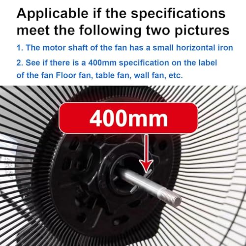 Miniatura 5 de Pala De Ventilador Eléctrico De Reemplazo - Pieza De Repuesto - Con Tuerca Para Habitación De La Hoja Del Ventilador,Para Hogar, Oficina, Dormitorio, Salón, Mesa, Terraza Y Garaje