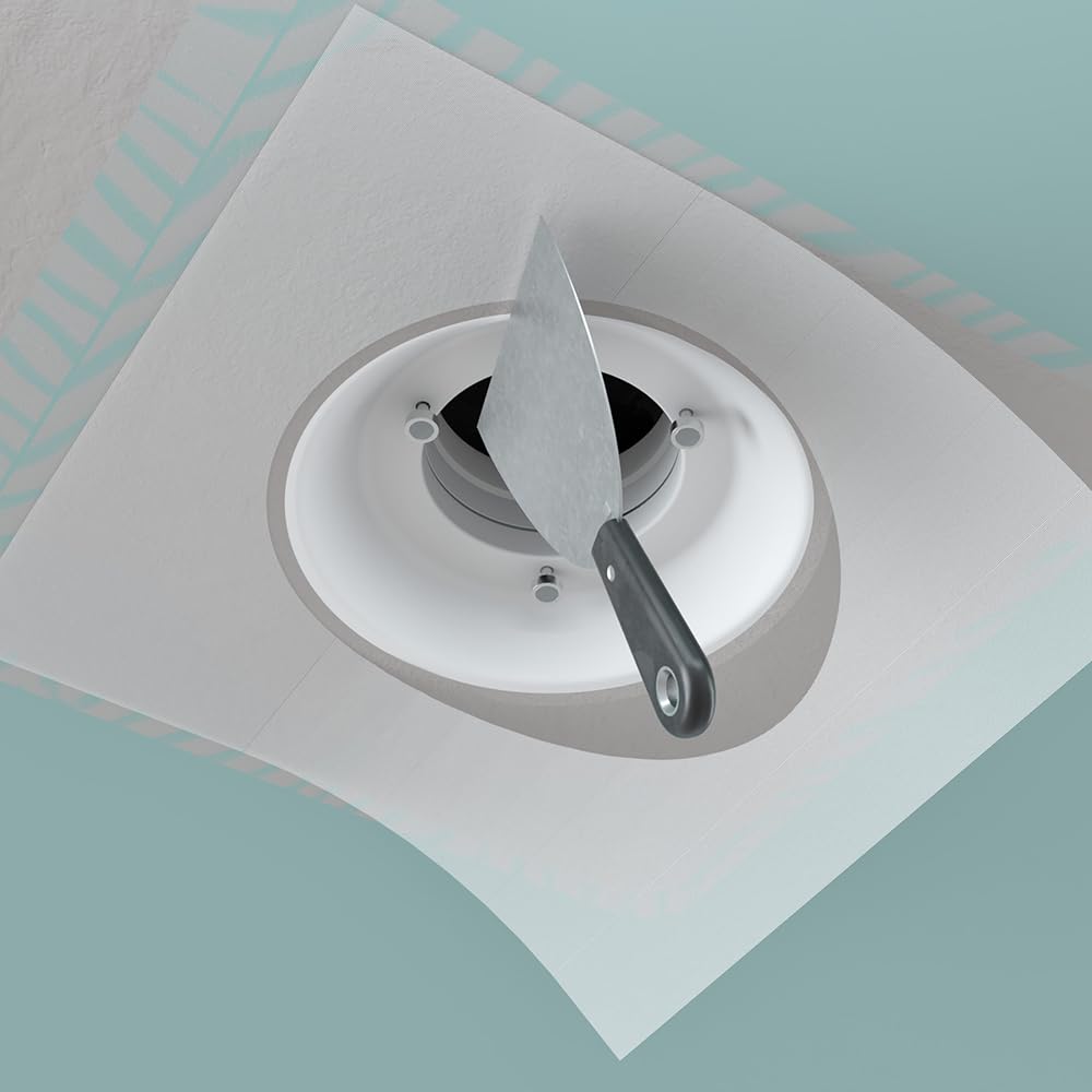 KVADRO-100 - Salida de ventilación cuadrada sin marco - Válvula de disco de 100 mm con imán - Difusor pintable 4"