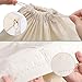 2 Stück Wäschesack, 50 x 70cm Baumwollsäckchen Stoffsäckchen Geschenkverpackung Wäschebeutel Reise Baumwollbeutel mit Kordelzug (Beige)