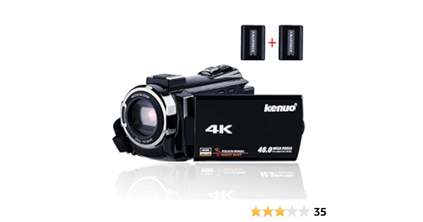 Amazon | Kenuo デジタル4Kビデオカメラ WIFI機能 2400万画素 48MP 270