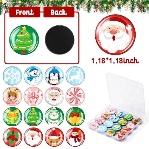 Imanes Navideños de Cristal Multicolor 16 Piezas miniatura 2
