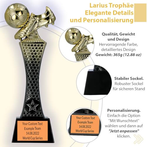 Trophée de football Larius de 26 cm pour récompenser vos joueurs - 5