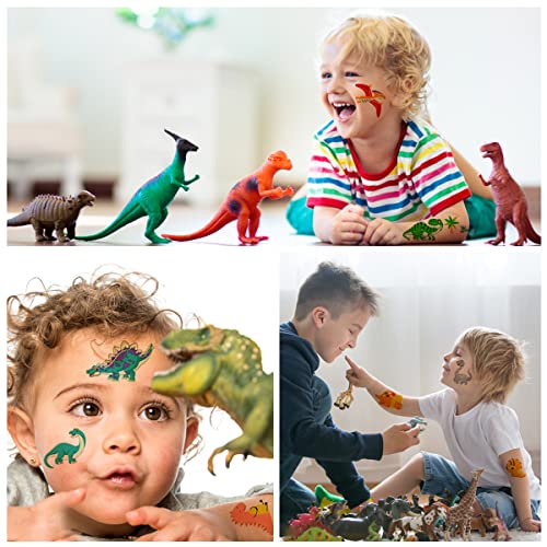 10er Dinosaurier Tattoo Kinder Jungen Set, Kleine Weihnachtsgeschenke für Kinder Leuchttattoos Dinosaurier Spielzeug Geschenke, Weihnachten Geschenke Nikolaus Geschenke Jungen