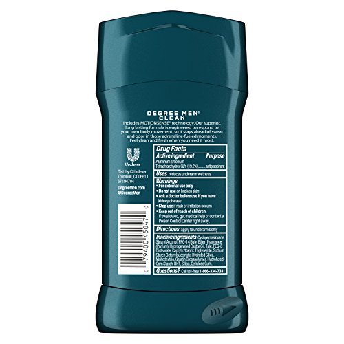 Degree Mens Deo Advanced Protection Antiperspirant Deodorant Invisible Solid, Clean, 2.7 Oz (Pack Of 6) #TOP1