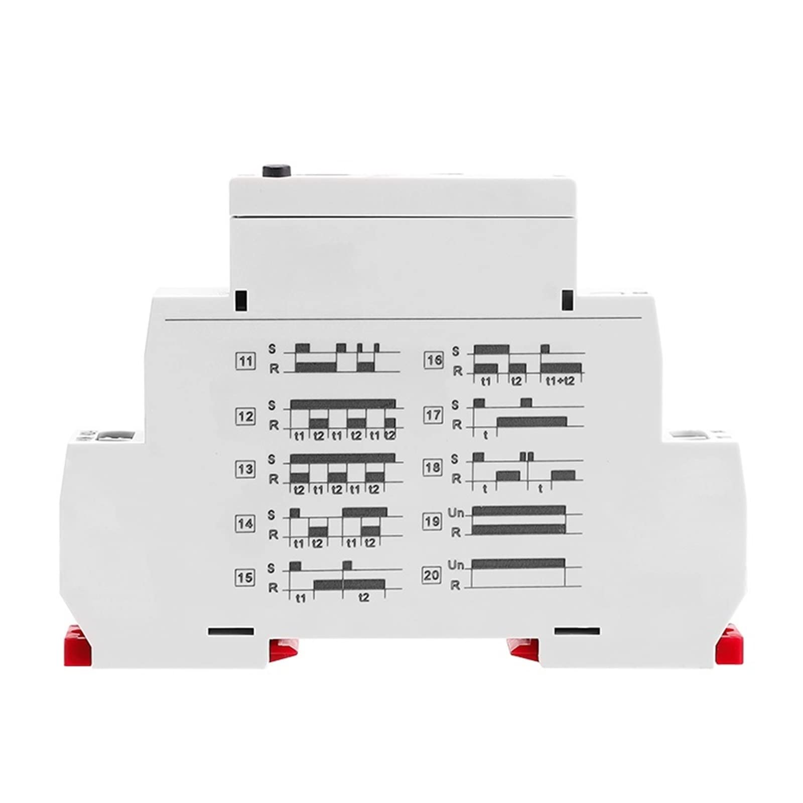 AQHYEBNSR GRT8-X Digital Display Multifunction Timer Relay with 20 Function AC230V or AC/DC12V-240V 0.1S-99days Delay