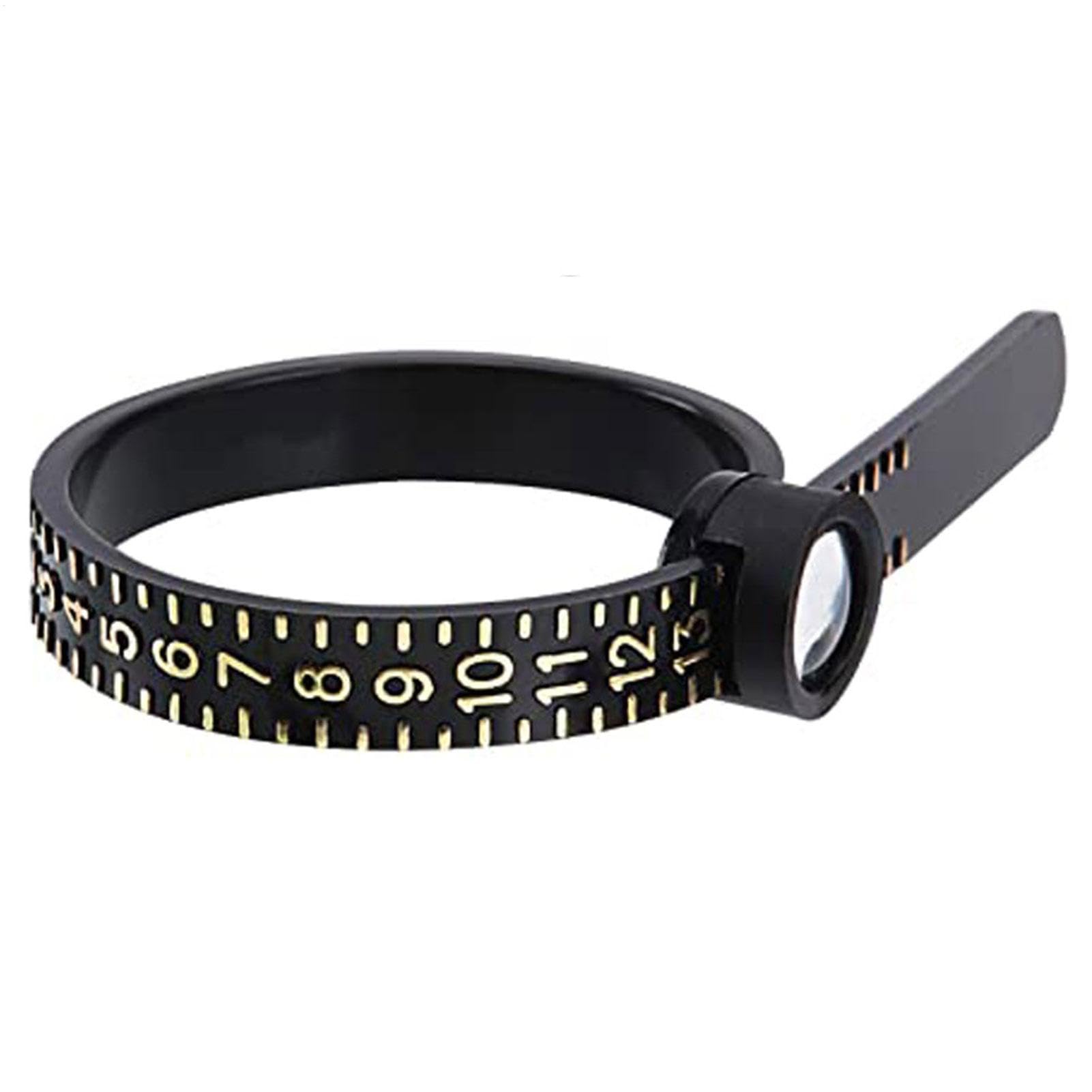 Finger Ring Sizer | Ring Sizer Measuring Tool | Ring Sizer Measuring Set with Magnified Glass | US Size 1-17 Jewelry Tools Sizers with Magnified Window, Reusable Ring Measurement Tool.