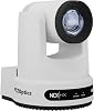 Cámara PTZ PTZOptics Move 4K SDI/HDMI/USB/IP con zoom óptico de 20x (blanco) (PT20X-4K-WH-G3) + soporte de pared universal (blanco) + kit de limpieza de lentes + cable HDMI + cable Ethernet + bridas de colores 3