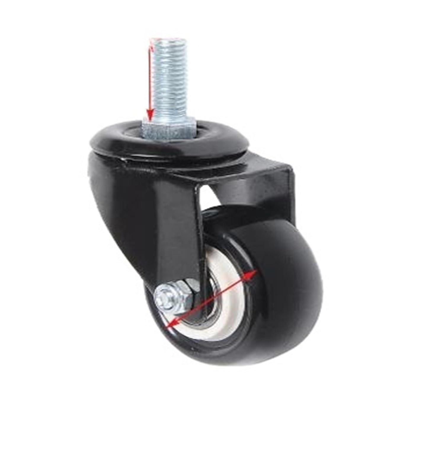 MXXDMOPD 4 Pieces/lot 2 inch casters with Brakes PU Wheels Polyurethane Furniture Speakers Mute(2 inch screw rod act)