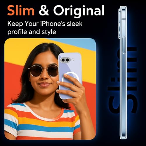 Image of Jkobi Lifetime Anti-Yellow MagSafe Compatible Clear Back Cover Case for Google Pixel 9A (Sleek Hard Crystal | Shockproof and Camera Protection)