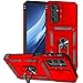 SunStory Phone Case for Samsung Galaxy A25 5G Case with HD Screen Protector & Slide Camera Cover & Kickstand, [Military-Grade] Phone Case for Galaxy A25 5G (Red)