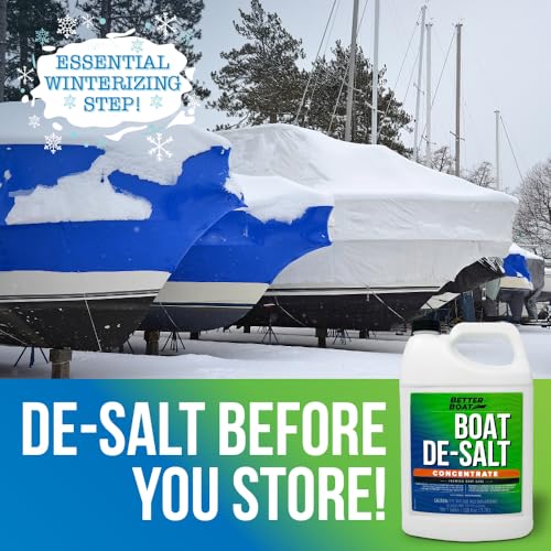 Image of Salt Remover for Boats Concentrate, Marine De-Salt Flusher for Outboard | Inboard Engines, Removes and Prevents Salt Build-Up, Better Boat