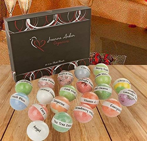 Miniatura 7 de Juego de 20 bombas de baño con infusión de aceites esenciales de primera calidad y manteca de karité hidratante. Bombas de baño orgánicas naturales