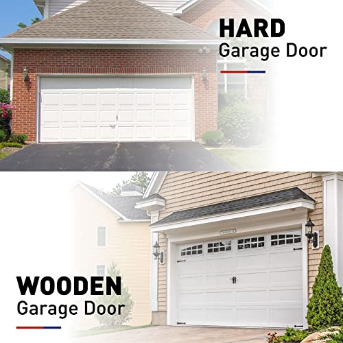 Fosluoc Garage Door Seal Top And Sides Seal Strip White 34.4Ft Rubber Weather Stripping Replacement Soft And Hard Composite, Weatherproofing Universal Sealing Professional. #TOP6