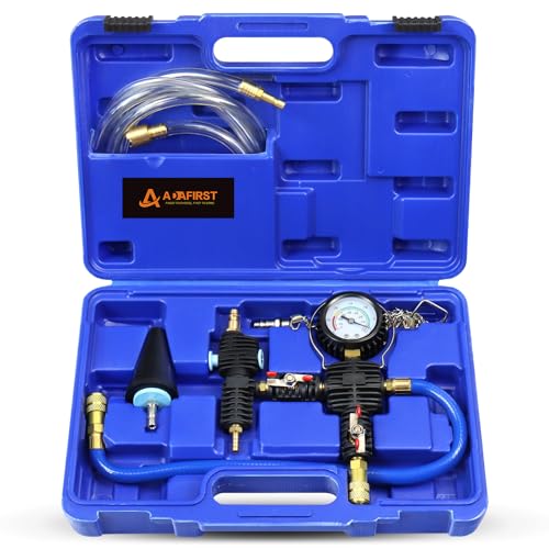 ADAFIRST Coolant Vacuum Refill Kit, Cooling System Radiator Vacuum Purge & Fill Tool Kit, Automotive Coolant Filler with Universal Adapter Hoses for Car Motorcycle Truck Airlift Use Blue