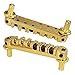 Abr-1 Style Tune-o-matic Bridge Tailpiece Roller Saddle Bridge for Gibson Les Paul Gear Replacement (Gold)