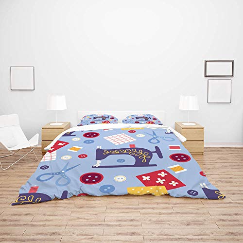 Parure de lit bleu clair pour une chambre à coucher relaxante
