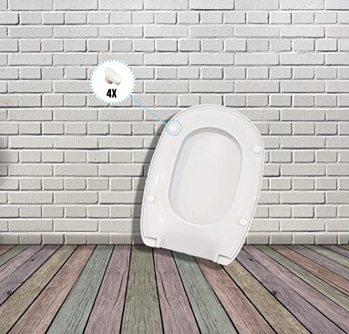 Hydro Home Kit 4-piece plastic bumpers for toilet seats Durable over time DIY assembly Elegant design Italian production Ideal for private use and companies - Image 3