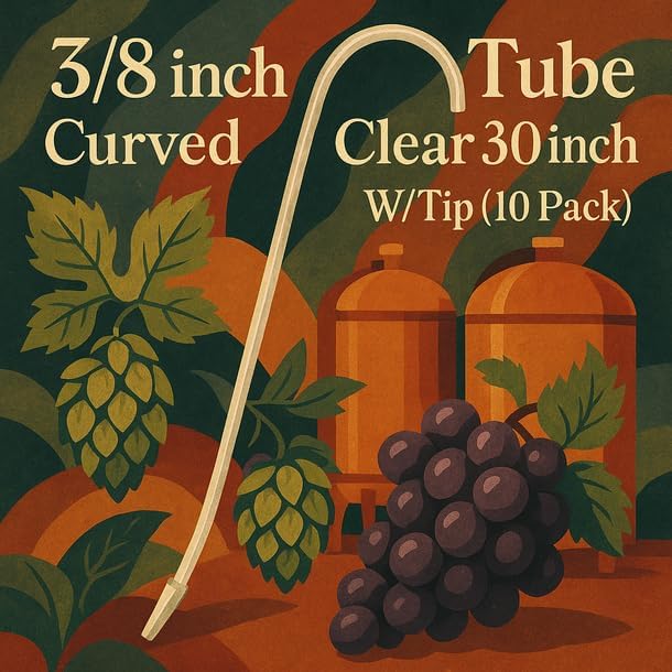 Fermtech 3/8 inch Racking Tube - Curved Clear 30 inch W/Tip (10 Pack)