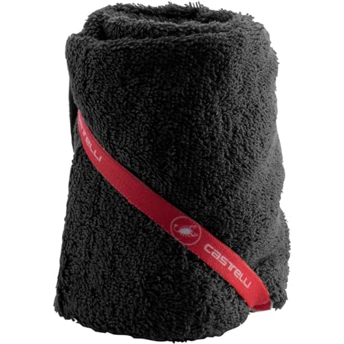 CASTELLI Insider Towel Asciugamano, Black/Red, Uni...