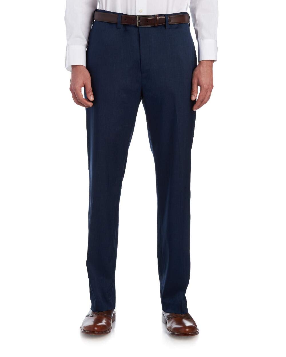 Jonathan Quale Big and Tall Flat Front Navy Dress Pants Expandable Waist to Size 80