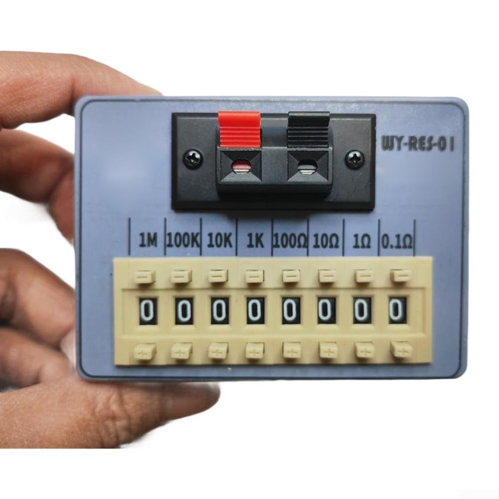 WY-RES-01Pocket Boîte de résistance à 8 niveaux avec cadran de programmation Résistance 2Ω-9999999.9Ω Équipement de mesure de précision