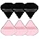 Powder Puff,6 Pcs Triangle Velvet Powder Puff,with Ribbon Band,for Contouring,Under Eyes, Corners,for Loose Powder Body Powde