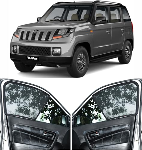 Image of Able Sporty Half Car Magnetic Sun Shade Curtains for Mahindra TUV 300 Set of 6