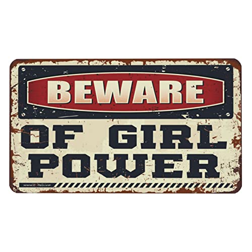 Tapis de souris grand 36x60cm Beware of Girl Power au design amusant et mignon pour bureau