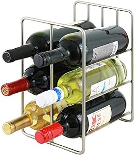 Oenophilia 10098 Milano Wine Rack, Silver-6 Bottle