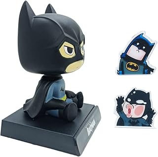 Anime Bobble Head Car Decorations Kids Gift, Self-Sticking Car Interior Accessories Dashboard Bobblehead Cartoon Car Dashboard Bobblehead Superhero, Cute Doll Car Accessories Cartoon Car Phone Holder