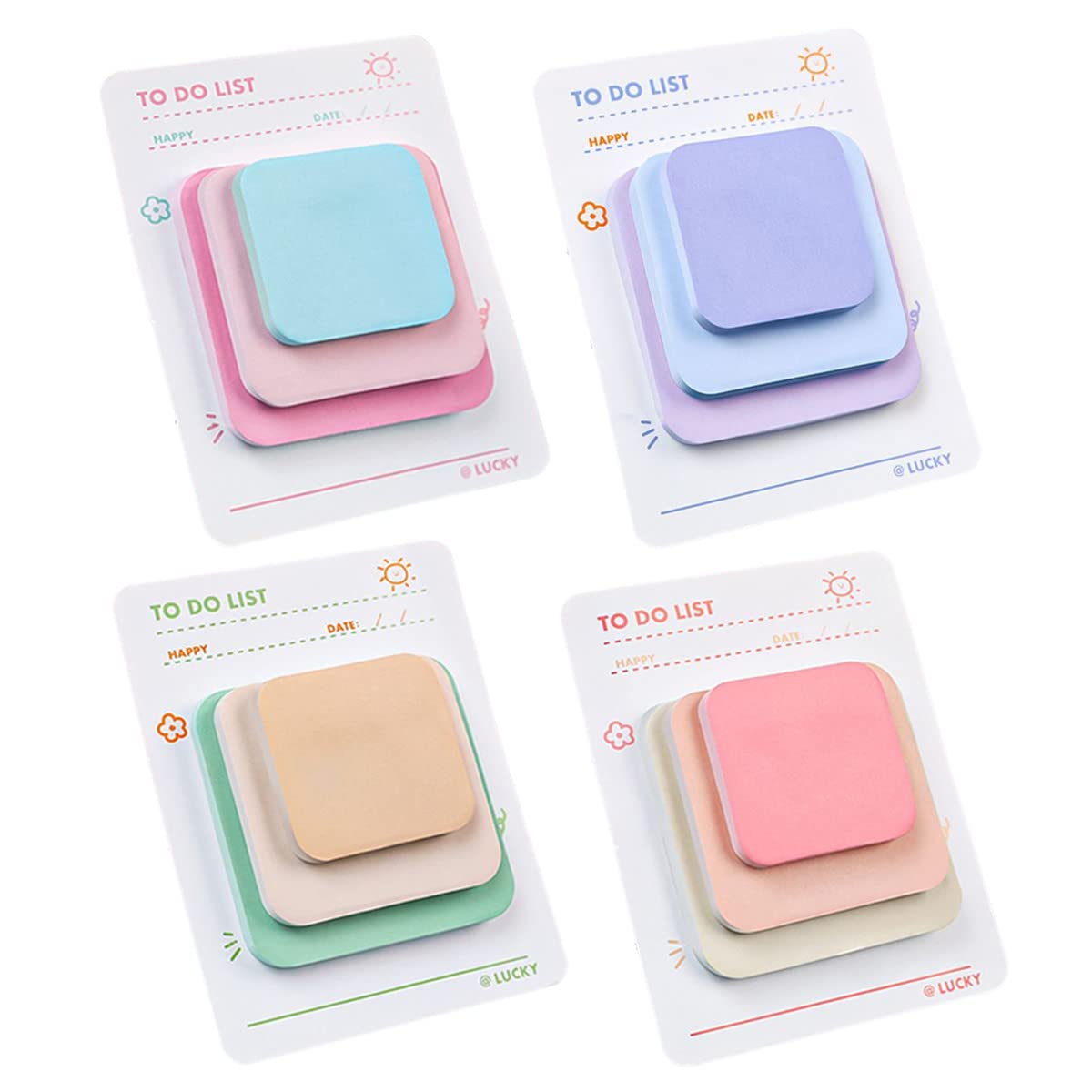 Amazon.co.jp: Getrays 4冊 色付き ポストイット付箋、多層 フィレット