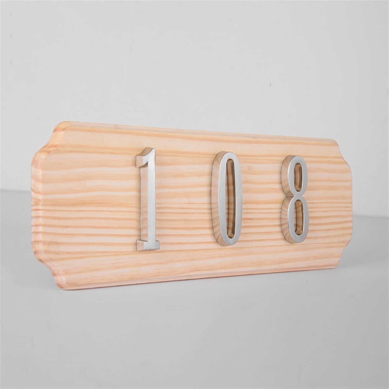 BREAKA 3D Floating House Sign Sticky 4" 101mm Height House Number Sticker House Number Door Sign Number Alloy Satin Mailbox Address Sign #0-9 (Size : 1)