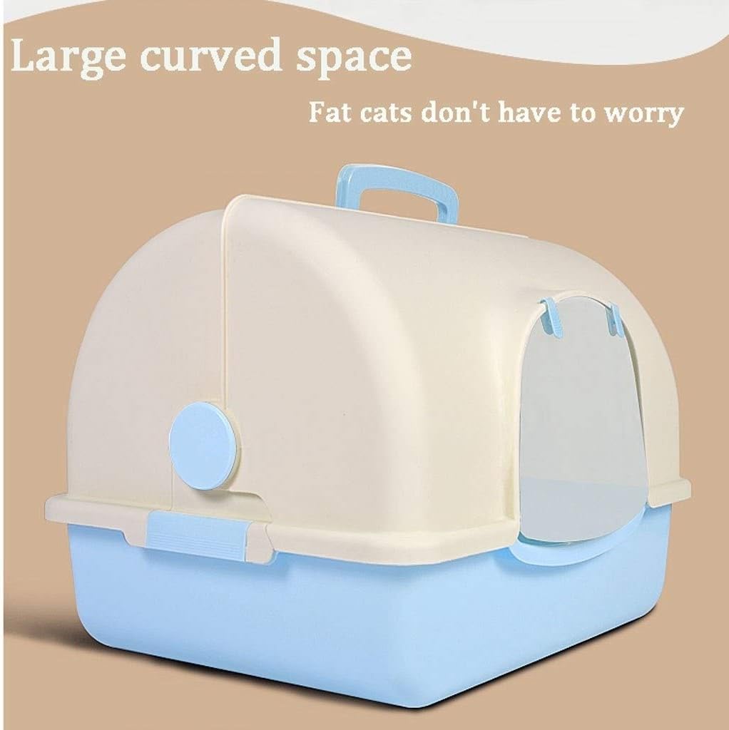 Creative Clamshell Cat Litter Bowl Personality Fully Enclosed Cat Toilet Outdoor Home Cat Litter Bowl Pet Toilet (Color : Blue) (Brown)