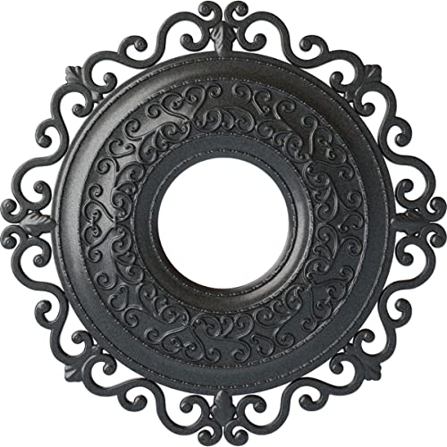 Ekena Millwork CM22ORPES Ceiling Medallion, Pewter